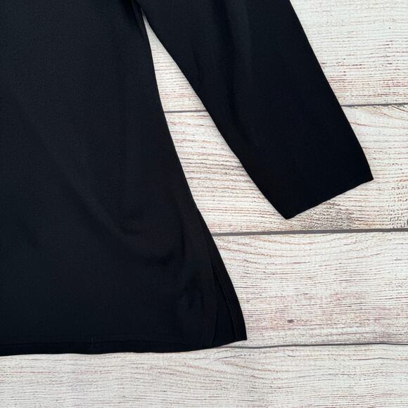 Exclusively Misook Asian Toggle Clasp Tunic Women's Size XS Petite Black‎ - Picture 6 of 11